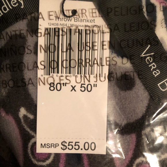 Vera Bradley Throw Blanket - Mimosa Medallion - Picture 3 of 5